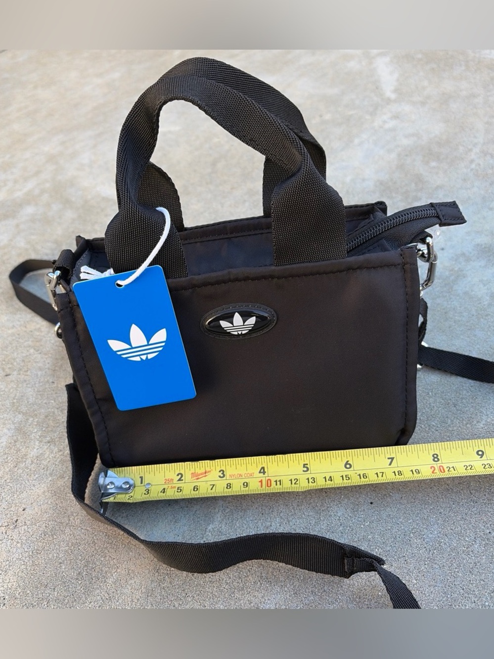 NWT adidas Originals Micro Mini Tote Bag in Black JL4073